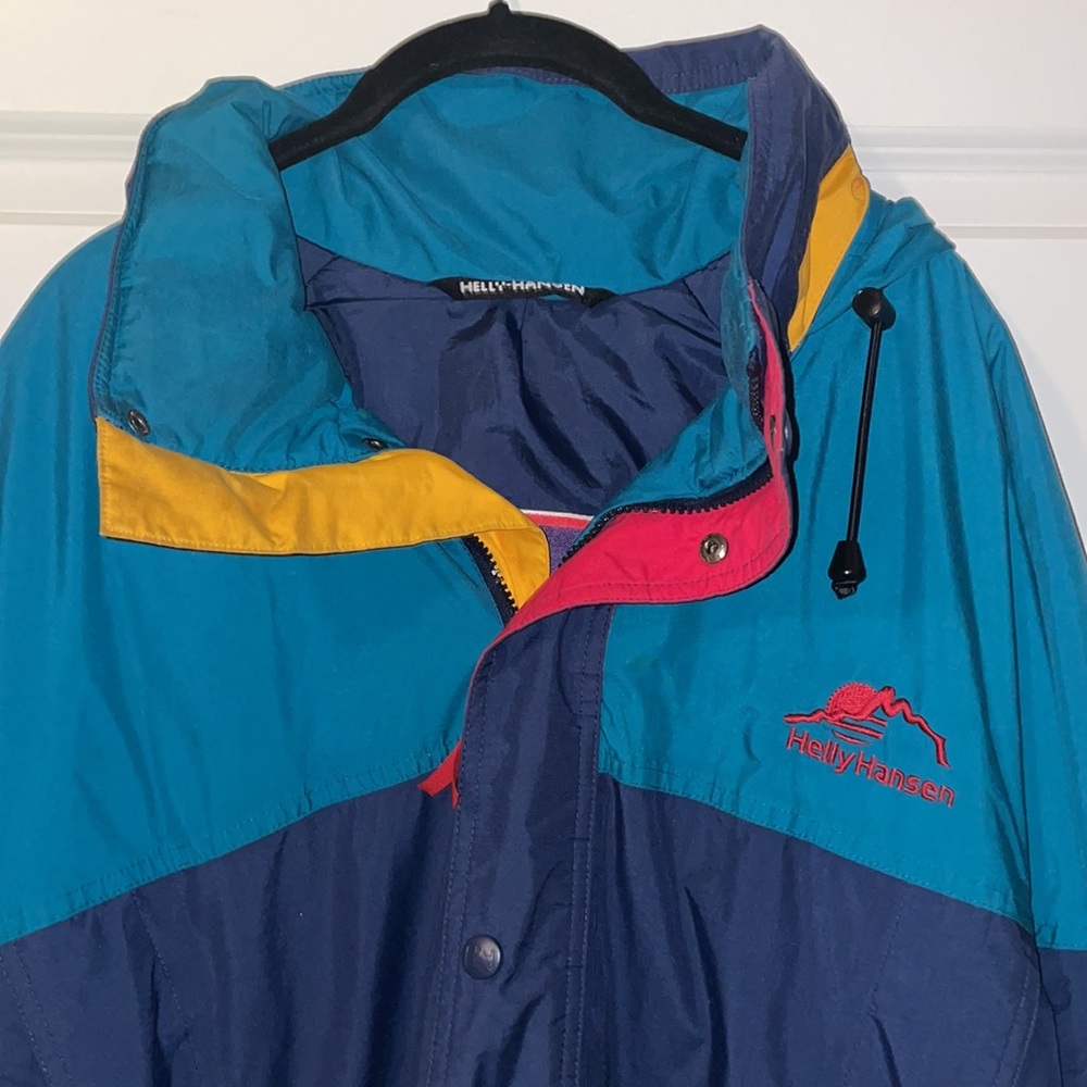 Vintage VTG Helly Hansen Color Block Ski Coat Helly Tech EUC Large